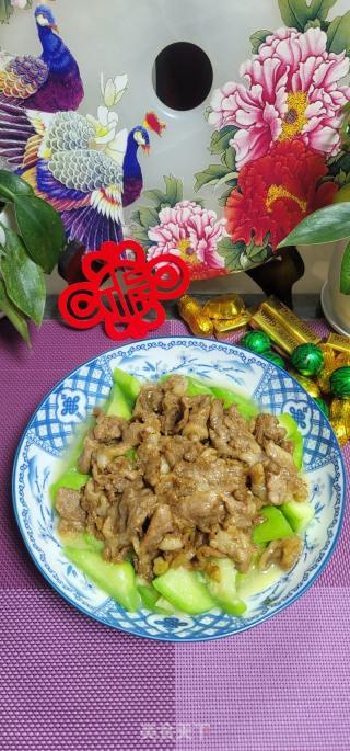 肉片炒丝瓜的做法步骤：13