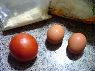 鸡蛋番茄玉米面饼的做法步骤：1