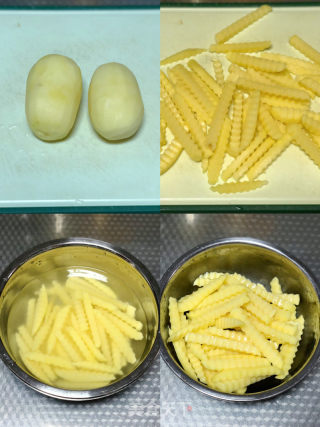 免油炸狼牙土豆条的做法步骤：1
