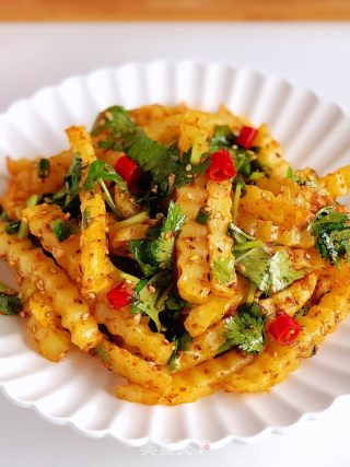 免油炸狼牙土豆条的做法步骤：6