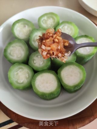 瑶柱蒜蓉蒸丝瓜的做法步骤：8