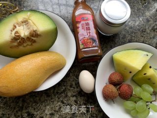 醋拌水果的做法步骤：1