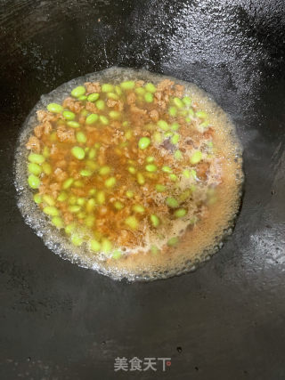 肉沫烧毛豆的做法步骤：8