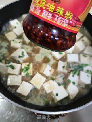 肉末鸡蛋韭菜炒老豆腐的做法步骤：7