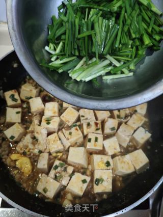 肉末鸡蛋韭菜炒老豆腐的做法步骤：8