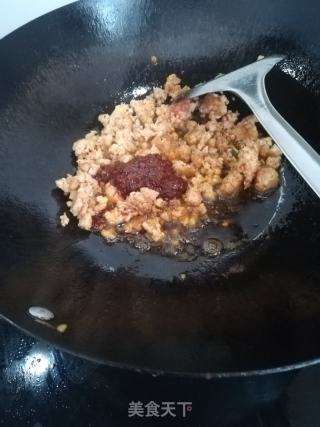 小葱炒肉沫的做法步骤：6