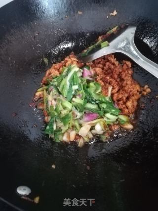 小葱炒肉沫的做法步骤：7