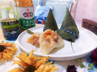 咸蛋黄肉粽的做法步骤：7