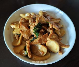 杏鲍菇煎瘦肉的做法步骤：7