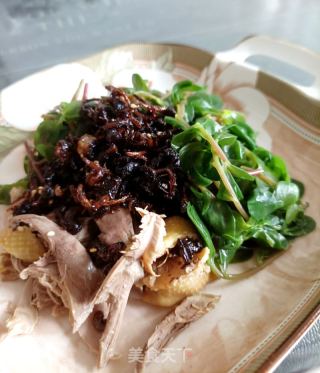 香覃鸽肉拌马齿苋的做法步骤：9