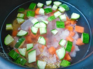 杂粮蔬菜瘦肉粥的做法步骤：6