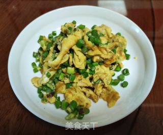 蒜薹煎蛋的做法步骤：7
