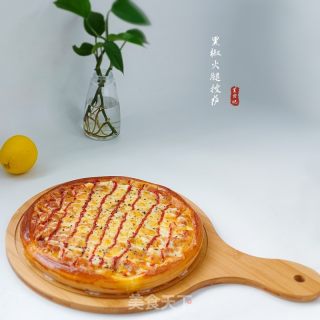 黑椒火腿披萨的做法步骤：18