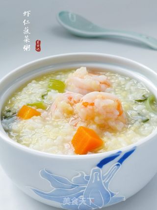 虾仁蔬菜粥的做法步骤：1