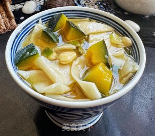 南瓜杏仁面片的做法