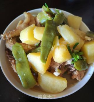 土豆扁豆焖鸡的做法步骤：8