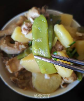 土豆扁豆焖鸡的做法步骤：9