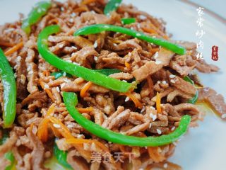 家常炒肉丝的做法步骤：1
