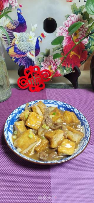 豆腐烧肉片的做法