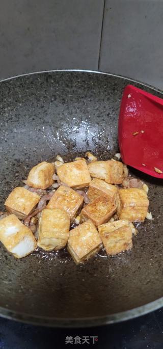 豆腐烧肉片的做法步骤：8