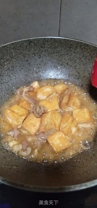 豆腐烧肉片的做法步骤：11
