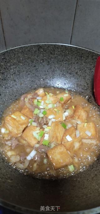 豆腐烧肉片的做法步骤：12