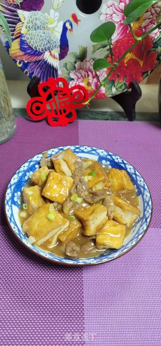 豆腐烧肉片的做法步骤：14