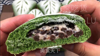 抹茶蜜酪欧包，清新抹茶香与丝滑奶酪，相得益彰。的做法步骤：27