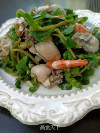 蛎肉拌马齿苋的做法