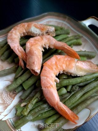 蒜香白虾蒸菜豆的做法步骤：12