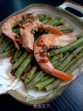 蒜香白虾蒸菜豆的做法步骤：13