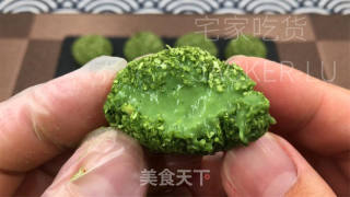 抹茶椰蓉奶球，抹茶香浓和椰蓉香甜，奶球口感柔滑，给予抹茶爱好者一个新的尝试。的做法步骤：16