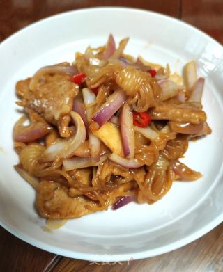锤肉炒魔芋结的做法步骤：11