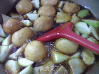 油面筋塞肉烧瓠子的做法步骤：14