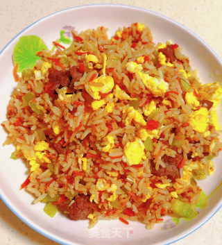 牛肉鸡蛋炒饭的做法步骤：6