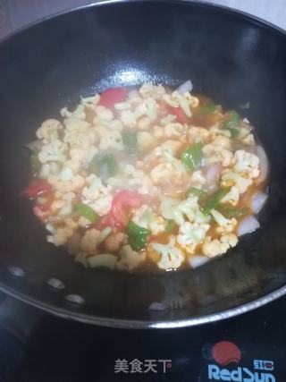 素炒菜花的做法步骤：3