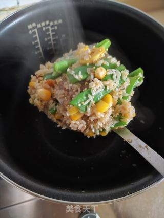 扁豆玉米排骨饭的做法步骤：7