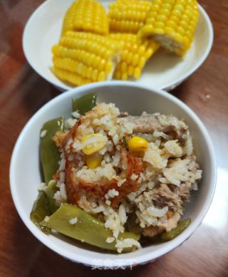扁豆玉米排骨饭的做法步骤：10