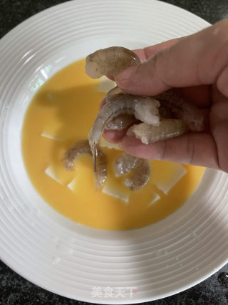 虾仁豆腐蒸蛋的做法步骤：7