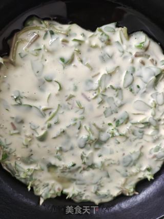 马齿菜（马齿苋）鸡蛋饼的做法步骤：7