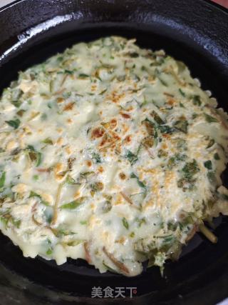 马齿菜（马齿苋）鸡蛋饼的做法步骤：9