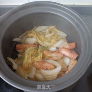 白菜粉丝鲜虾煲的做法步骤：12