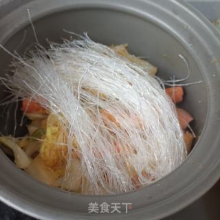 白菜粉丝鲜虾煲的做法步骤：13