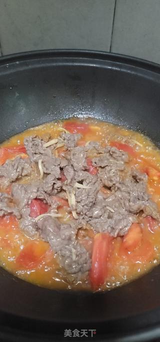 番茄烧滑牛肉的做法步骤：13