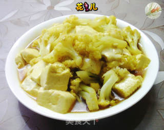 咖喱花菜豆腐的做法