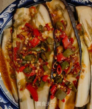 青红椒拌茄子的做法步骤：7