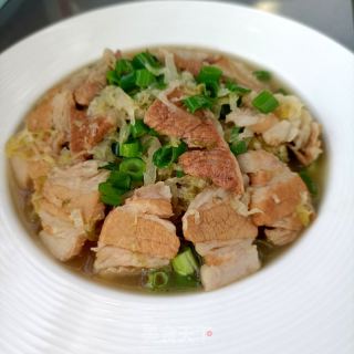 回锅肉炖酸菜的做法步骤：14