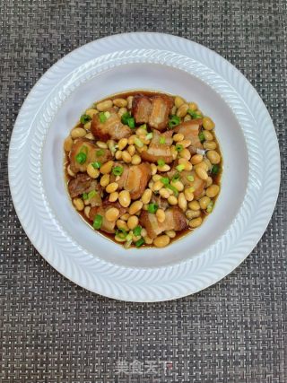 五花肉烧黄豆的做法步骤：13