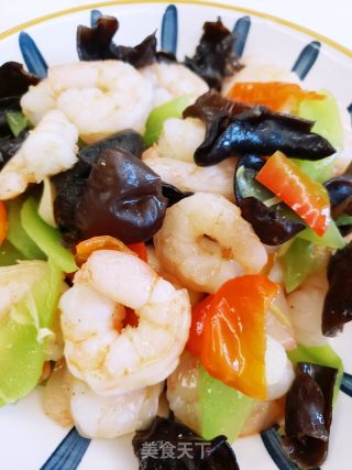 美味减脂多巴胺美食～莴笋炒虾仁的做法步骤：12