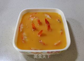 鲜虾鸡蛋羹的做法步骤：3